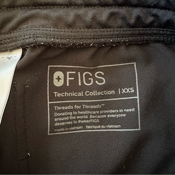 FIGS Zamora Nurse Medical Jogger Scrub Pants Black PO3478 - Picture 15 of 15